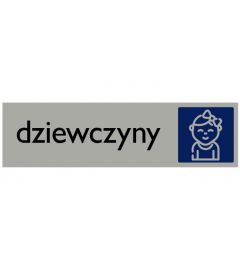 Znak informacyjny | Dziewczyny | 165 x 44 mm