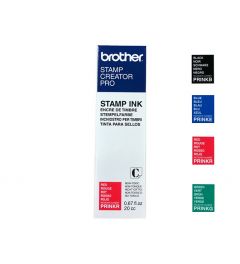 Tusz do stempli Brother | 20ml | Czarny, Niebieski, Czerwony, Zielony